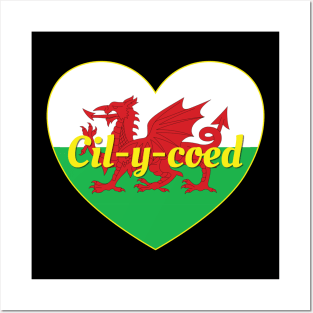 Cil-y-coed Cymru UK Baner Cymru Calon Posters and Art